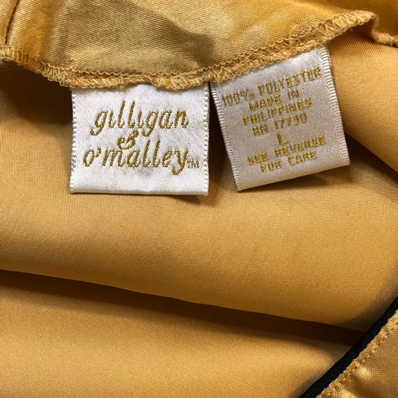 Gold Black Satin Silky Gilligan O’Malley Gown - Picture 5 of 14